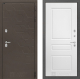 Входная металлическая Дверь Лабиринт (LABIRINT) Смоки 03 Белый софт в Пущино