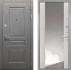 Входная металлическая Дверь Интекрон (INTECRON) Брайтон Графит ФЛЗ-516 Зеркало Сосна белая в Пущино
