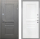 Входная металлическая Дверь Интекрон (INTECRON) Брайтон Графит ФЛ-243 Белый матовый в Пущино