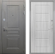 Входная металлическая Дверь Интекрон (INTECRON) Брайтон Графит ФЛ-39 Сандал белый в Пущино