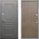 Входная металлическая Дверь Интекрон (INTECRON) Брайтон Графит Гладкая шпон Венге коричневый в Пущино