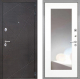 Входная металлическая Дверь Интекрон (INTECRON) Сенатор Лучи ФЛЗ-120-М Зеркало Белый матовый в Пущино