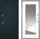 Входная металлическая Дверь Интекрон (INTECRON) Греция ФЛЗ-120-М Зеркало Белый матовый в Пущино