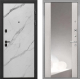 Входная металлическая Дверь Интекрон (INTECRON) Профит Black Мрамор Арктик ФЛЗ-516 Зеркало Сосна белая в Пущино