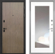 Входная металлическая Дверь Интекрон (INTECRON) Профит Black Венге Коричневый ФЛЗ-120-М Зеркало Белый матовый в Пущино
