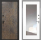 Дверь Интекрон (INTECRON) Профит Black Гранж ФЛЗ-120-М Зеркало Белый матовый в Пущино