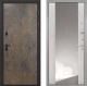 Входная металлическая Дверь Интекрон (INTECRON) Профит Black Гранж ФЛЗ-516 Зеркало Сосна белая в Пущино