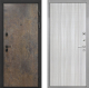 Входная металлическая Дверь Интекрон (INTECRON) Профит Black Гранж В-07 с молдингом Сандал белый в Пущино