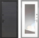Входная металлическая Дверь Интекрон (INTECRON) Профит Black Эковенге ФЛЗ-120-М Зеркало Белый матовый в Пущино