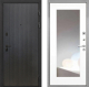 Входная металлическая Дверь Интекрон (INTECRON) Профит Black ФЛ-295 ФЛЗ-120-М Зеркало Белый матовый в Пущино
