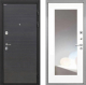Входная металлическая Дверь Интекрон (INTECRON) Гектор Эковенге ФЛЗ-120-М Зеркало Белый матовый в Пущино