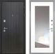 Входная металлическая Дверь Интекрон (INTECRON) Гектор ФЛ-295 ФЛЗ-120-М Зеркало Белый матовый в Пущино