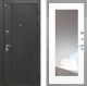 Входная металлическая Дверь Интекрон (INTECRON) Олимпия Black 4К ФЛЗ-120-М Зеркало Белый матовый в Пущино