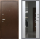 Входная металлическая Дверь Рекс (REX) 1А Медный Антик СБ-16 Зеркало Белый ясень в Пущино