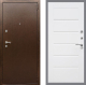 Входная металлическая Дверь Рекс (REX) 1А Медный Антик Сити Белый ясень в Пущино