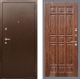 Входная металлическая Дверь Рекс (REX) 1А Медный Антик FL-33 орех тисненый в Пущино