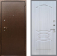 Входная металлическая Дверь Рекс (REX) 1А Медный Антик FL-128 Сандал белый в Пущино