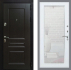 Входная металлическая Дверь Рекс (REX) Премиум-Н Зеркало Пастораль Белый ясень в Пущино