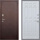 Входная металлическая Дверь Рекс (REX) 2 Медный Антик FL-33 Белый ясень в Пущино