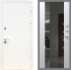 Входная металлическая Дверь Рекс (REX) 5 Белая Шагрень СБ-16 Зеркало Белый ясень в Пущино