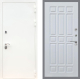 Входная металлическая Дверь Рекс (REX) 5 Белая Шагрень FL-33 Белый ясень в Пущино
