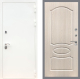 Входная металлическая Дверь Рекс (REX) 5 Белая Шагрень FL-128 Беленый дуб в Пущино