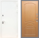 Входная металлическая Дверь Рекс (REX) 5 Белая Шагрень FL-128 Дуб в Пущино