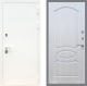 Входная металлическая Дверь Рекс (REX) 5 Белая Шагрень FL-128 Лиственница беж в Пущино