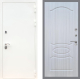 Входная металлическая Дверь Рекс (REX) 5 Белая Шагрень FL-128 Сандал белый в Пущино