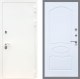 Входная металлическая Дверь Рекс (REX) 5 Белая Шагрень FL-128 Силк Сноу в Пущино