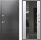 Входная металлическая Дверь Рекс (REX) 2А Серебро Антик СБ-16 Зеркало Белый ясень в Пущино
