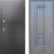 Входная металлическая Дверь Рекс (REX) 2А Серебро Антик FL-2 Сандал грей в Пущино