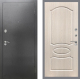 Входная металлическая Дверь Рекс (REX) 2А Серебро Антик FL-128 Беленый дуб в Пущино