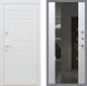 Входная металлическая Дверь Рекс (REX) 8 Силк Сноу СБ-16 Зеркало Белый ясень в Пущино