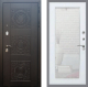 Входная металлическая Дверь Рекс (REX) 10 Зеркало Пастораль Белый ясень в Пущино