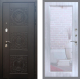 Входная металлическая Дверь Рекс (REX) 10 Зеркало Пастораль Сандал белый в Пущино
