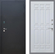 Входная металлическая Дверь Рекс (REX) 1A Черный Муар FL-33 Белый ясень в Пущино
