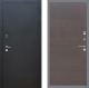 Входная металлическая Дверь Рекс (REX) 1A Черный Муар GL венге поперечный в Пущино