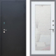 Входная металлическая Дверь Рекс (REX) 1A Черный Муар Зеркало Пастораль Белый ясень в Пущино
