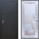 Входная металлическая Дверь Рекс (REX) 1A Черный Муар Зеркало Пастораль Сандал белый в Пущино