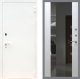 Входная металлическая Дверь Рекс (REX) 1А Белая шагрень СБ-16 Зеркало Белый ясень в Пущино
