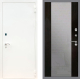 Входная металлическая Дверь Рекс (REX) 1А Белая шагрень СБ-16 Зеркало Венге в Пущино