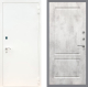 Входная металлическая Дверь Рекс (REX) 1А Белая шагрень FL-117 Бетон светлый в Пущино