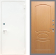 Входная металлическая Дверь Рекс (REX) 1А Белая шагрень FL-128 Дуб в Пущино