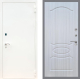 Входная металлическая Дверь Рекс (REX) 1А Белая шагрень FL-128 Сандал белый в Пущино