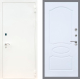 Входная металлическая Дверь Рекс (REX) 1А Белая шагрень FL-128 Силк Сноу в Пущино