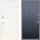 Входная металлическая Дверь Рекс (REX) 1А Белая шагрень FL-289 Ясень черный в Пущино