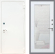 Входная металлическая Дверь Рекс (REX) 1А Белая шагрень Зеркало Пастораль Белый ясень в Пущино