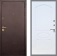 Входная металлическая Дверь Рекс (REX) Лайт 3К FL-128 Белый ясень в Пущино