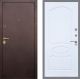 Входная металлическая Дверь Рекс (REX) Лайт 3К FL-128 Силк Сноу в Пущино